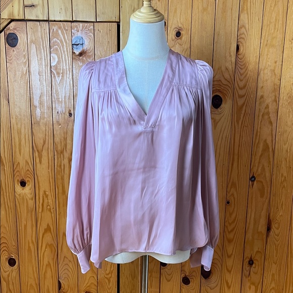 Zadig & Voltaire Tops - Zadig & Voltaire Light Pink Blouse Telia V-Neck